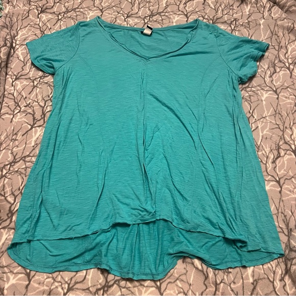 Torrid Teal Tunic Blouse Size 4 - Picture 2 of 5